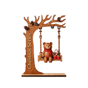 W3RF Multicolor Christmas Table Decoration Cartoon Santa Snowman 2D Christmas Decoration Charming Wood Santa Claus Ornament Home Decoration