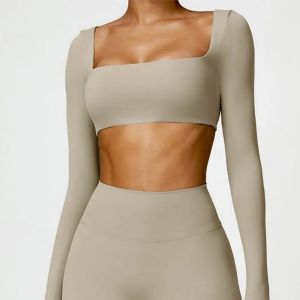 New Yoga Long sleeved Womens Outdoor Running Fitness Wear T-shirt Long sleeved Yoga Shirt Gym Push Up Workout Single Piece Top2026