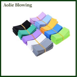 Aolie 100pcs 18650 Battery Wrap PVC Heat Shrink Tubing Pre-cut Precut