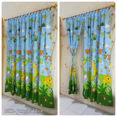 Gorden Pintu Karakter Bunga Murah Hordeng Pintu Motif Shaby Bagus