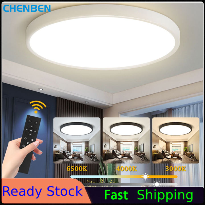 CHENBEN 3 Color Change LED Ceiling Lamp 30W Ultra thin Dimmable