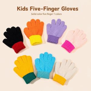 JAYQQ Knitted Kids Gloves Breathable Thick Baby Mitten Lovely 1-3 Years Fingerless gloves Baby Kids