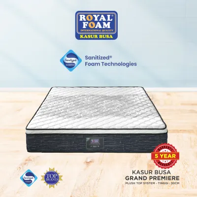 Kasur Busa Royal Foam Grand Premiere T30cm & T20cm Putih Single Size