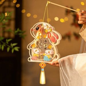 STARRY Creative Rabbit Lantern Glow In The Dark Festive Lighting Glowing Lantern Japanese Style Led Handheld Lantern Mid-Autumn Festival