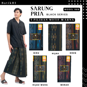 Sarung Batik Pria Black Series 969 Bahan Katun Premium