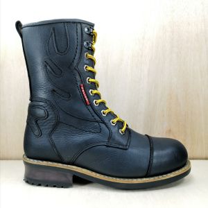 POLICE Mens 11" Safety Boot Shoe With Steel Toe Steel Plate Genuine Leather . 92864-K76