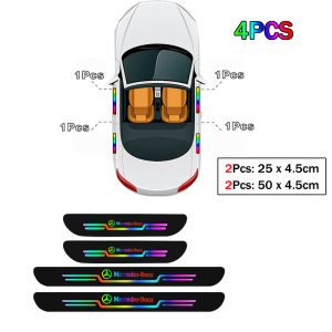 PVC Laser Car Welcome Threshold Sticker for Benz Gla Glc Glk Gls E200 E300 C200 C260 A-class
