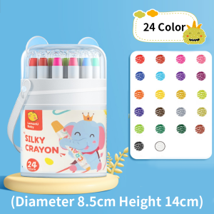 48PCS Silky crayon for kids Washable Non Toxic Colouring Painting Pas Drawing Art Krayon Tidak Kotor Tangan Childrens Painting Set