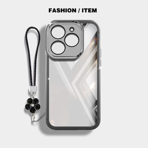 VRQR Phone Case for Infinix Smart 8 HD Smart 8 Pro Smart 8 Plus Itel P55 4G Hot 40i Hot 40 Pro Spark Go 2024 Spark 20 20C POP 8 X6525 X6836 X6837 Transparent full package soft shell with free clover woven flower decoration
