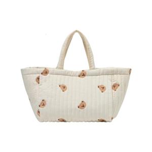 Pram pushchair Túi treo tã túi lưu trữ túi hoa văn thêu túi xách sức chứa lớn Túi du lịch cho Nữ Túi xách dành cho các bà mẹ