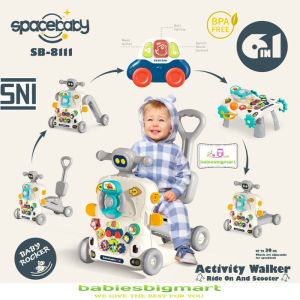 Spacebaby SB 8111 6in1 Activity Walker Ride On Scooter Belajar Jalan