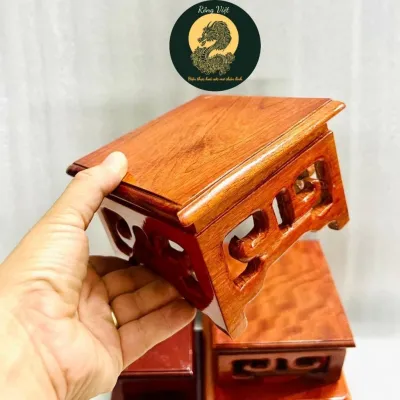 Đế gỗ kê tượng thần tài thổ địa RỒNG VIỆT Nhất sơn gỗ hương đôn kê gỗ vuông