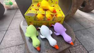 Soft Squeeze Duck Toy For Stress Relief Sensory Play Silicone Portable Travel Companion All Ages