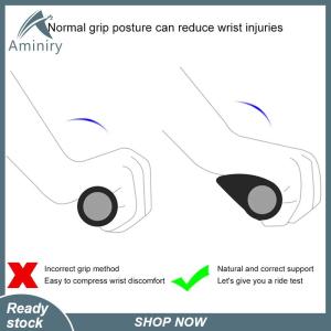 Aminiry[Love sports] 1 cặp xe đạp Grips chống sốc Xe Đạp Handlebar bìa chống trượt có thể khóa Grips Ergonomic đi xe đạp cao su xử lý Grips