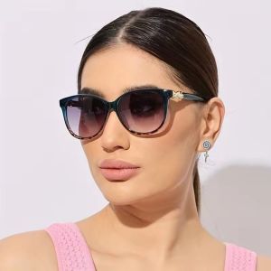 ER52858 Oversized Women Sunglasses Korean Style Round Sun Glasses Fashion Gradient Lenses Shades Eyeglasses Women Men