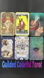 Pyramid Cards Tarot Cards (Ready to Ship) THE RIDER Tarot Tin 78 Cards Cute Cartoon Pyramid Cards