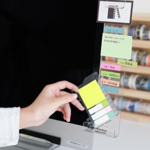 HBESTY Plastic Monitor Message Memo Board for Sticky Notes Tabs Phones PC Screen Computer Monitors Side Panel Planner Office Supplies