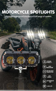 Lampu Tembak Sorot LED Laser Gun Lensa 3 Mata 30W Projie Foglamp HiLo