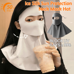 Ice Silk Neck Face Sun Protection Mask Hat Breathable Full Face Mask Anti-ultraviolet Sunshade Mask