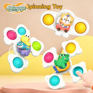 AODUOYAYA Suction Cup Spinner Toy Cartoon Suction Spinning Baby Educational Rattle 0-1Y Infant Soothing Toy