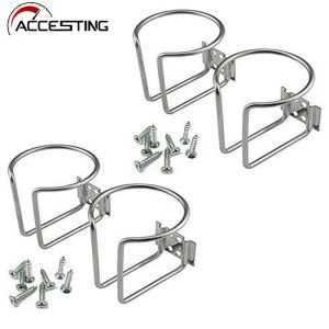 2x Cup Stainless Steel Boat Drink Holder Car Truck Marine Yacht Ring Holders