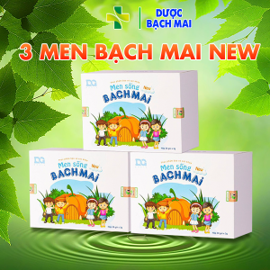 Combo 3 Men sống Bạch Mai NEW Men vi sinh cho bé táo bón biếng ăn với lợi khuẩn tiêu hóa cho trẻ
