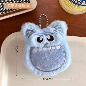 Yoibeauty - Ganci Boneka Monster Kecil Gantungan Kunci Hiasan Tas Ponsel Aksesoris Liontin Kartun Lucu Plush Keychain Monster Doll