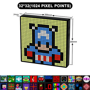Smart LED Matrix Pixel Display RGB DIY Bluetooth App Control Art For Gaming Room Decor Animation