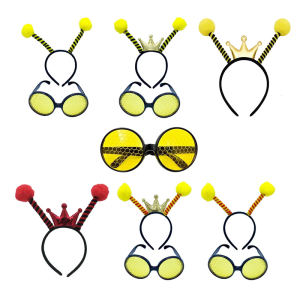 Adult Teenagers Cosplay Cartoon Bee Shape Headband & Sunglasses Live Broadcast Christmas Carnivals Party Headpiece