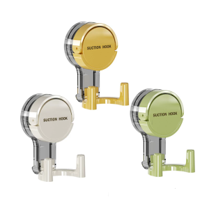 Bathroom Wall Hook Double Hook Designs Strong Suction Cups Easy Installation Designs for Towels Robes Waterproof ABS
