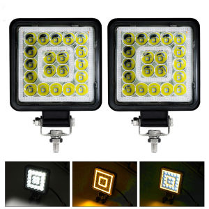 EKLEVA 2 PCS Auto Work Light 220W Led Light Square LED Offroad LED Bar 4 Inch Spot Flood Fog Lamp12V 24V Off Road 4x4