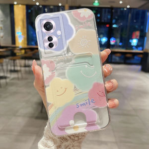 Phone Case OPPO A60 A79 A18 A58 A38 A78 4G A78 A98 5G A57 A17 A17K New 2023 Card Holder Slot Design Cut Cartoon Pattern Transparent Soft Casing OPPO A79 5G Phone Cover Case