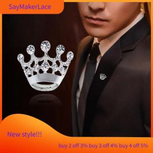 READY STOCK✨ Personality Accessories  Crown Brooches Cutouts Retro Creative Pins Suits Fashionable Men