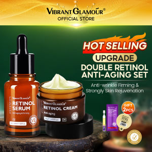VIBRANT GLAMOUR 2X Retinol VA Anti Aging Skincare Set Reduce Wrinkle Whitening Renewing Hyaluronic Acid Repair Skin