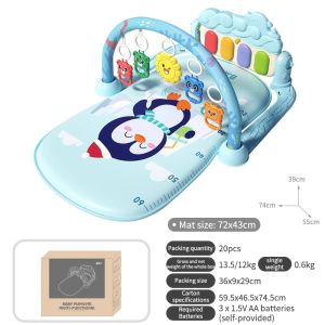 YUNLEO Baby Fitness Rack Toy 0-1 Year Old Baby Music Pedal Piano Newborn Piano Crawling Pad