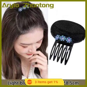 Aryio Rhinestone Invisible Fluffy Sponge Hair Clip Front Hair Line Volume Base Puff Cushion Hair Bun Hair Styling Hair Hairpin