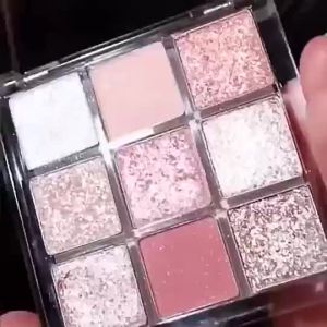 9 Colors Transparent Acrylic Eye Shadow Disc Pearlescent Matte Ground Color Eye Shadow