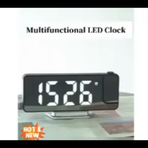 Projection LED Digital Clock 180° Smart LED Projection Alarm Clock Multicolor Display Timer USB Temperature Electronic Clock for Bedroom Office Jam 投影闹钟