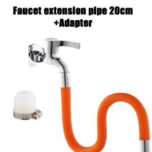 Universal Foaming Extension Tube 360° Rotatable Free Bending Faucet Lengthening Extender Wash Splash Head Anti-freezing and anti-cracking For Wash Basin Faucet Kitchen Supplies