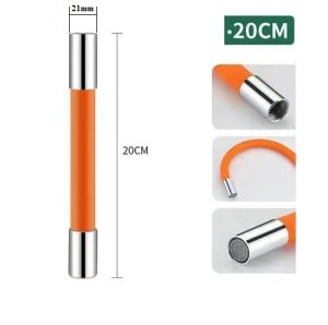Ống nối dài vòi nước linh hoạt có thể quay 360° theo mọi hướng ống nước mở rộng silicone đầu nối G 1/2" (21mm) phù hợp cho nhiều loại vòi nước thông dụng