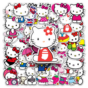 50pcs Hello Kitty Sticker Pack Cute Sanrio Anime Stickers Graffiti DIY Phone Luggage Laptop Diary Guitar Decals