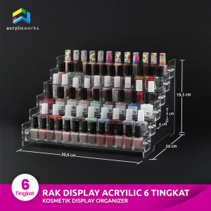 Rak Kutek Akrilik Tangga Susun 6 Tingkat