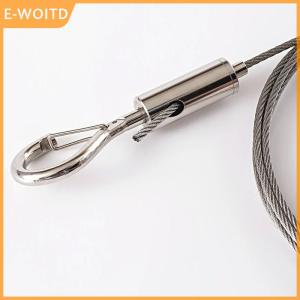【E-WOITD】 Adjustable Automatic Wire Rope Spring Hook Clothesline Hanging Solution System Suspension Code Stainless Steel Cable