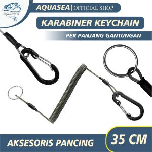 AQUASEA - Gantungan Kunci 35Cm Spiral Karabiner TALI PEGAS Spring Keychain