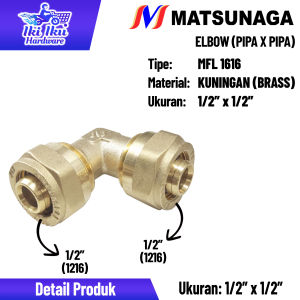 Matsunaga Sambungan Elbow Pipa Air Panas Kuningan Pipa x Pipa