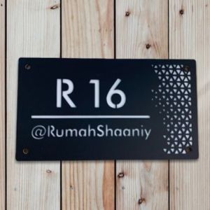 Nomor Rumah Akrilik Mirror Vintage Minimalis Modern