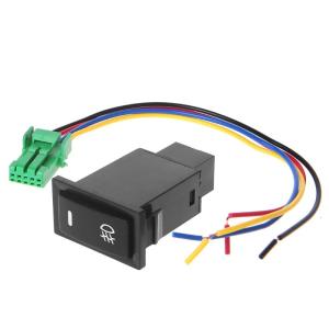 Auto Self Locking Fog Light Switch Push Button Interior Light Button Car Accessories