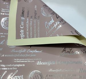 Kertas Buket Bunga Cellophane Flower Wrapping Paper Dua Warna Ecer Lembaran KB6017