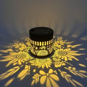 【Ready Stock&COD】DIVATEN Sunflower Mandala Solar Wall Lamp LED Waterproof Fence Wall Light High Quality Metal Garden Decorative Light Outdoor Night