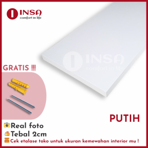 Papan Rak Hias Ambalan Hambalan Buku Makeup Dapur Dinding panjang 30cm 40cm 60cm 80cm tebal 2cm